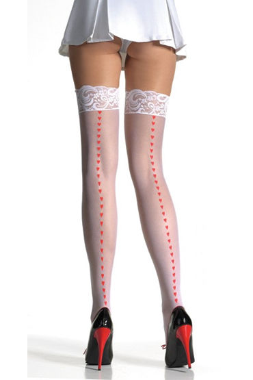 Leg Avenue чулки, С сердечками Leg Avenue чулки, С сердечками