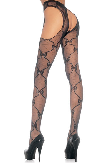 Leg Avenue колготки, красные, С рисунком ''бантики'' Leg Avenue колготки, красные, С рисунком ''бантики''