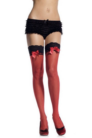 Leg Avenue чулки, С черной ажурной резинкой Leg Avenue чулки, С черной ажурной резинкой