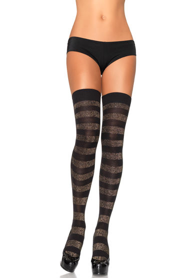 Leg Avenue чулки, В золотую полоску Leg Avenue чулки, В золотую полоску