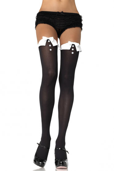Leg Avenue чулки, С воротничком и пуговками Leg Avenue чулки, С воротничком и пуговками