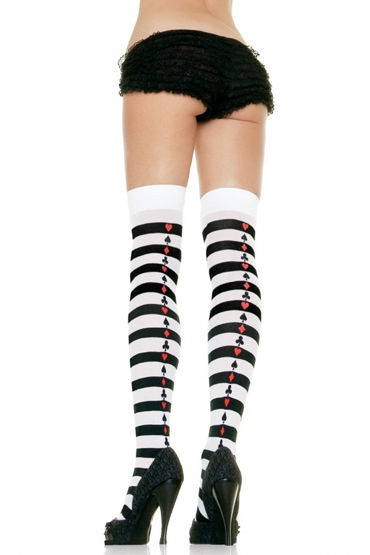 Leg Avenue чулки, Со швом в виде карточных мастей Leg Avenue чулки, Со швом в виде карточных мастей
