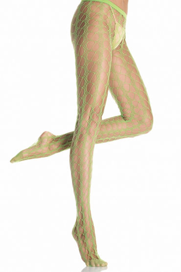 Leg Avenue колготки, салатовые, Бесшовные, в сеточку Leg Avenue колготки, салатовые, Бесшовные, в сеточку