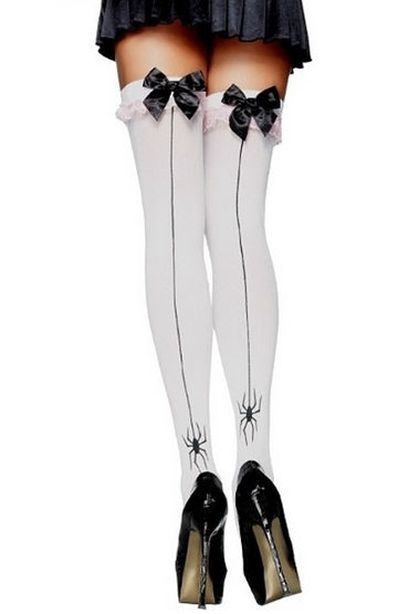 Leg Avenue чулки, Непрозрачные, с паучками Leg Avenue чулки, Непрозрачные, с паучками