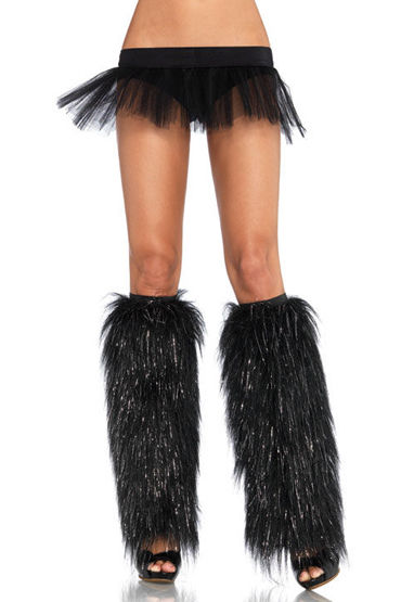 Leg Avenue гетры, черные, Из искусственного меха Leg Avenue гетры, черные, Из искусственного меха