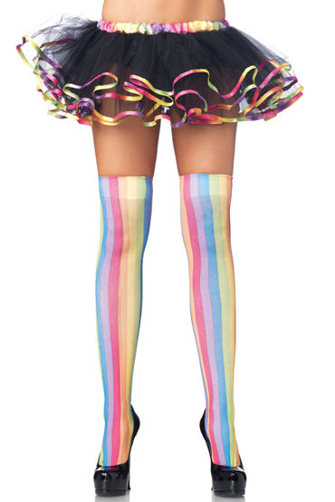 Leg Avenue чулки, Яркой радужной расцветки Leg Avenue чулки, Яркой радужной расцветки