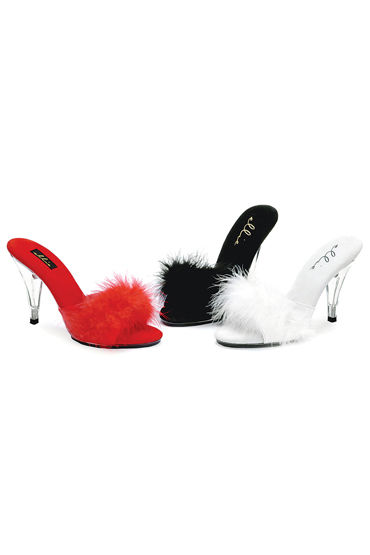 Ellie Shoes Sasha, красный, Босоножки с пушком, каблук 10 см Ellie Shoes Sasha, красный, Босоножки с пушком, каблук 10 см