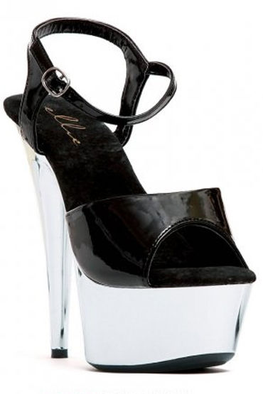 Ellie Shoes Chrome, черный, Элегантные босоножки на каблуке 15 см Ellie Shoes Chrome, черный, Элегантные босоножки на каблуке 15 см