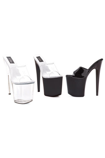 Ellie Shoes Vanity, прозрачный - Сабо на высокой платформе, каблук 20 см - купить в секс шопе Ellie Shoes Vanity, прозрачный - Сабо на высокой платформе, каблук 20 см - купить в секс шопе