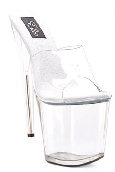 Ellie Shoes Vanity, прозрачный, Сабо на высокой платформе, каблук 20 см Ellie Shoes Vanity, прозрачный, Сабо на высокой платформе, каблук 20 см