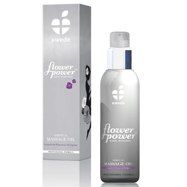 Swede Flower Power Spiritual, 150мл, Масло для массажа с эфирными маслами жожоба, ореха макадамии и конопляного Swede Flower Power Spiritual, 150мл, Масло для массажа с эфирными маслами жожоба, ореха макадамии и конопляного