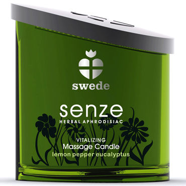 Swede Senze Vitalizing, Массажная свеча с ароматом лимона, перца и эвкалипта Swede Senze Vitalizing, Массажная свеча с ароматом лимона, перца и эвкалипта