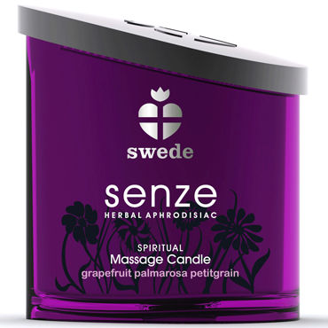 Swede Senze Spiritual, Массажная свеча с ароматом грейпфрута, пальмароза и померанца Swede Senze Spiritual, Массажная свеча с ароматом грейпфрута, пальмароза и померанца