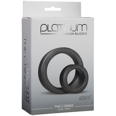 Doc Johnson Platinum Premium Silicone The C-rings - Два эрекционных кольца - купить в секс шопе Doc Johnson Platinum Premium Silicone The C-rings - Два эрекционных кольца - купить в секс шопе