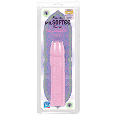 Doc Johnson Mr. Softtee Vibrator Sleeve, розовая - Реалистичная насадка для вибратора - купить в секс шопе Doc Johnson Mr. Softtee Vibrator Sleeve, розовая - Реалистичная насадка для вибратора - купить в секс шопе