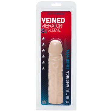 Doc Johnson Veined Vibrator Sleeve - Реалистичная насадка для вибратора - купить в секс шопе Doc Johnson Veined Vibrator Sleeve - Реалистичная насадка для вибратора - купить в секс шопе