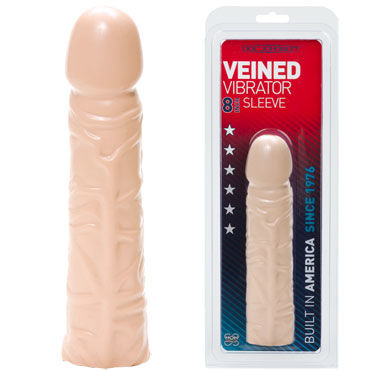 Doc Johnson Veined Vibrator Sleeve, Реалистичная насадка для вибратора Doc Johnson Veined Vibrator Sleeve, Реалистичная насадка для вибратора