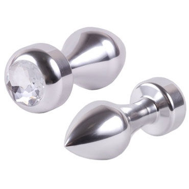 LoveToys Aluminium Silver Diamond, Анальная пробка с кристаллом LoveToys Aluminium Silver Diamond, Анальная пробка с кристаллом