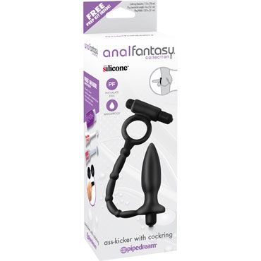 Pipedream Anal Fantasy Collection Ass-Kicker with Cockring, Анальная пробка с эрекционным кольцом Pipedream Anal Fantasy Collection Ass-Kicker with Cockring, Анальная пробка с эрекционным кольцом