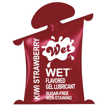 Wet Flavored Kiwi Strawberry, 10 мл, Лубрикант с ароматом клубники и киви Wet Flavored Kiwi Strawberry, 10 мл, Лубрикант с ароматом клубники и киви