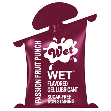 Wet Flavored Passion Fruit Punch, 10 мл, Лубрикант с ароматом тропических фруктов Wet Flavored Passion Fruit Punch, 10 мл, Лубрикант с ароматом тропических фруктов