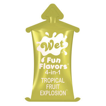 Wet Fun Flavors Tropical Fruit Explosion, 10 мл, Универсальный лубрикант с ароматом тропических фруктов Wet Fun Flavors Tropical Fruit Explosion, 10 мл, Универсальный лубрикант с ароматом тропических фруктов