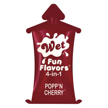 Wet Fun Flavors PoppN Cherry, 10 мл, Универсальный лубрикант с ароматом вишни Wet Fun Flavors PoppN Cherry, 10 мл, Универсальный лубрикант с ароматом вишни
