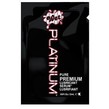 Wet Platinum, 2 мл, Густой силиконовый лубрикант Wet Platinum, 2 мл, Густой силиконовый лубрикант