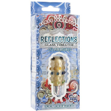Doc Johnson Reflections Lil Pleasure, золотой - Уникальная вибропуля из стекла - купить в секс шопе Doc Johnson Reflections Lil Pleasure, золотой - Уникальная вибропуля из стекла - купить в секс шопе