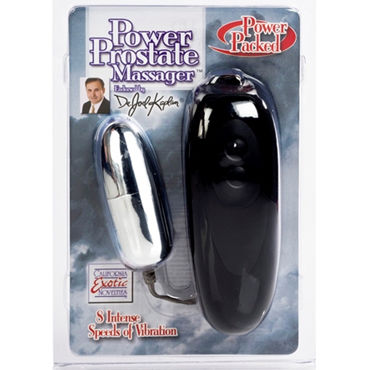 California Exotic Prostate Massager, серебристый - Вибропуля для стимуляции простаты - купить в секс шопе California Exotic Prostate Massager, серебристый - Вибропуля для стимуляции простаты - купить в секс шопе
