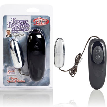 California Exotic Prostate Massager, серебристый, Вибропуля для стимуляции простаты California Exotic Prostate Massager, серебристый, Вибропуля для стимуляции простаты