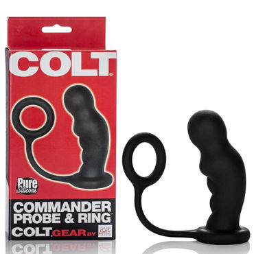 California Exotic Colt Commander Probe&Ring, Стимулятор простаты с кольцом на пенис California Exotic Colt Commander Probe&Ring, Стимулятор простаты с кольцом на пенис