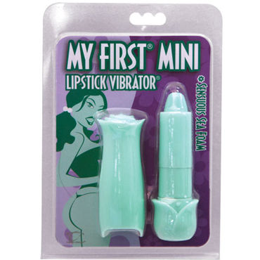 Topco My First Lipstick Vibrator, зеленый, Мини-вибратор в виде помады Topco My First Lipstick Vibrator, зеленый, Мини-вибратор в виде помады