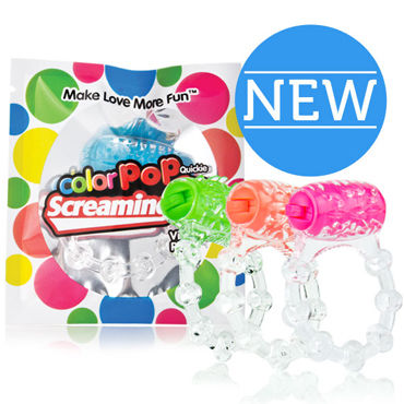 Screaming O Color Pop Quickie, розовый, Классическое кольцо с вибрацией Screaming O Color Pop Quickie, розовый, Классическое кольцо с вибрацией