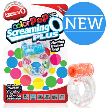 Screaming O Color Pop Plus, оранжевый, Классическое кольцо с вибрацией Screaming O Color Pop Plus, оранжевый, Классическое кольцо с вибрацией