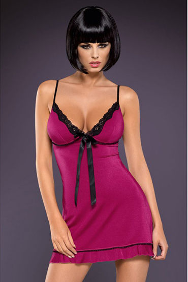Obsessive Flamenco Chemise, Элегантная сорочка с кружевным декором Obsessive Flamenco Chemise, Элегантная сорочка с кружевным декором