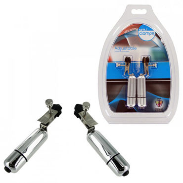 XR Brands Adjustable Nipple Clamps, Виброклипсы для сосков XR Brands Adjustable Nipple Clamps, Виброклипсы для сосков