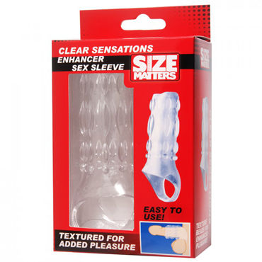 XR Brands Size Matters Enhancer Sex Sleeve - Насадка на пенис - купить в секс шопе XR Brands Size Matters Enhancer Sex Sleeve - Насадка на пенис - купить в секс шопе
