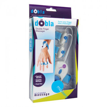 XR Brands Dobla Double Finger Massager - Двойная вибронасадка на пальцы - купить в секс шопе XR Brands Dobla Double Finger Massager - Двойная вибронасадка на пальцы - купить в секс шопе