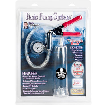California Exotic Dr Joel Kaplan Penis Pump System - Вакуумная помпа с монометром - купить в секс шопе California Exotic Dr Joel Kaplan Penis Pump System - Вакуумная помпа с монометром - купить в секс шопе