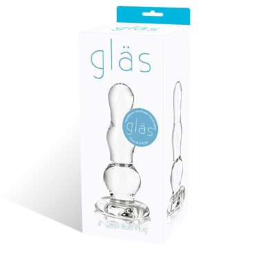Glas Butt Plug, 9 см - Прозрачная анальная елочка - купить в секс шопе Glas Butt Plug, 9 см - Прозрачная анальная елочка - купить в секс шопе