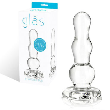 Glas Butt Plug, 9 см, Прозрачная анальная елочка Glas Butt Plug, 9 см, Прозрачная анальная елочка