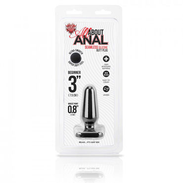 Hustler All About Anal Butt Plug, черный, 6,5 см - Анальный плаг из ультра бархатистого силикона - купить в секс шопе Hustler All About Anal Butt Plug, черный, 6,5 см - Анальный плаг из ультра бархатистого силикона - купить в секс шопе