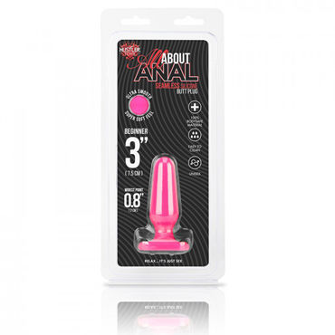 Hustler All About Anal Butt Plug, розовый, 6,5 см - Анальный плаг из ультра бархатистого силикона - купить в секс шопе Hustler All About Anal Butt Plug, розовый, 6,5 см - Анальный плаг из ультра бархатистого силикона - купить в секс шопе