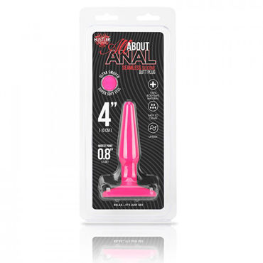 Hustler All About Anal Butt Plug, розовый, 9 см - Анальный плаг из ультра бархатистого силикона - купить в секс шопе Hustler All About Anal Butt Plug, розовый, 9 см - Анальный плаг из ультра бархатистого силикона - купить в секс шопе