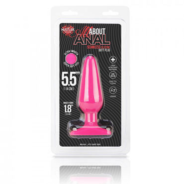 Hustler All About Anal Butt Plug, розовый, 12 см - Анальный плаг из ультра бархатистого силикона - купить в секс шопе Hustler All About Anal Butt Plug, розовый, 12 см - Анальный плаг из ультра бархатистого силикона - купить в секс шопе