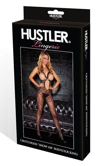 Hustler Crotchless "Show Me" Bodystocking - С открытой грудью - купить в секс шопе Hustler Crotchless "Show Me" Bodystocking - С открытой грудью - купить в секс шопе