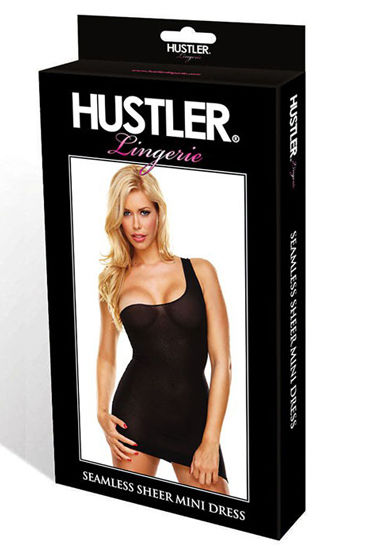 Hustler Мини-плате, черное - С бретелью на одно плечо - купить в секс шопе Hustler Мини-плате, черное - С бретелью на одно плечо - купить в секс шопе