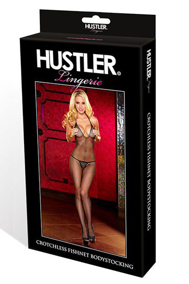 Hustler Crotchless Fishnet Bodystocking - Сетчатый кэтсьюит с открытой спиной - купить в секс шопе Hustler Crotchless Fishnet Bodystocking - Сетчатый кэтсьюит с открытой спиной - купить в секс шопе
