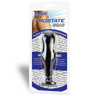 BlueLine Glass Prostate Massager, черный - Массажер большого размера - купить в секс шопе BlueLine Glass Prostate Massager, черный - Массажер большого размера - купить в секс шопе